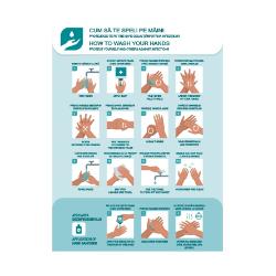 indicator bilingv instructiuni pentru spalarea mainilor