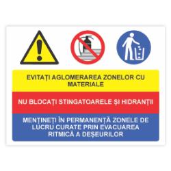 panou evacuare ritmica deseuri - M0155