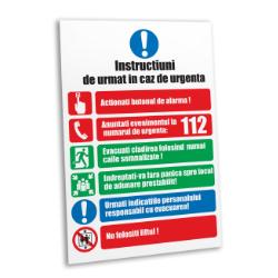 instructiuni in caz de urgenta <span class=